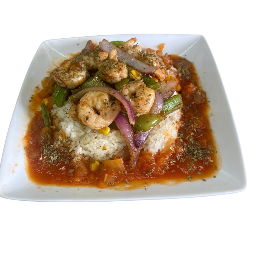 Shrimp Rice Bowl.