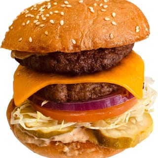 DOUBLE CHEESE BURGER & FRIES
