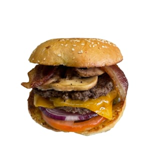 1/2 lbs Bacon MUSHROOM Cheeseburger